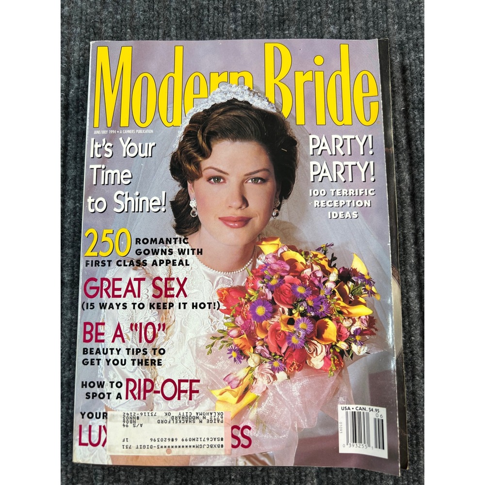 Vintage MODERN BRIDE Magazine June July 1994 Vintage Wedding Gowns 90s Fashion
